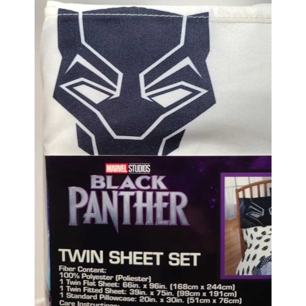 Legacy Jay Franco Marvel Black Panther Wakanda 3 Pc Twin Sheet Set Avengers NWT